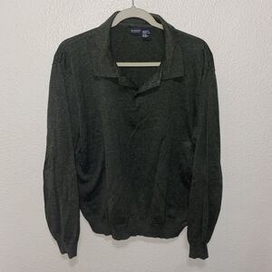 Massini Collection Men’s Collared Sweater Size XL Green